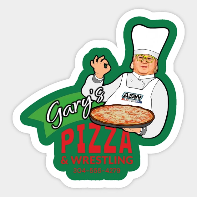 Gary's Pizza & Wrestling Sticker by Shop Chandman Designs 